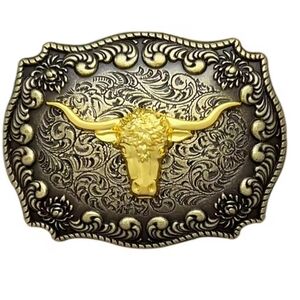Western Texas bull longhorn steer belt Buckle See Colors Available
